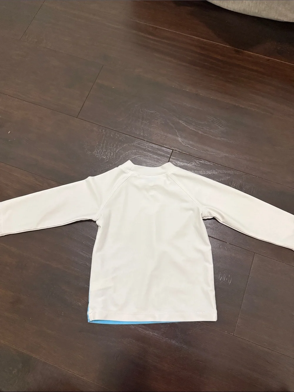 Koala Kids swim top long sleeves White & Light Blue Shark Swim Rashguard